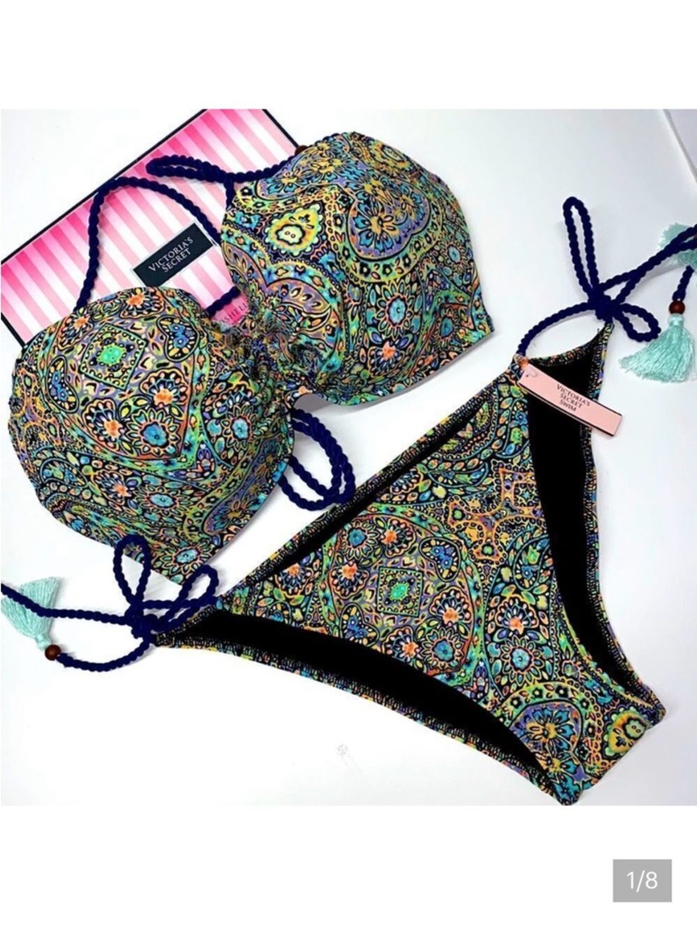 🔥🏖VICTORIA SECRET SWIMSUIT halter   //cheeky bottom New